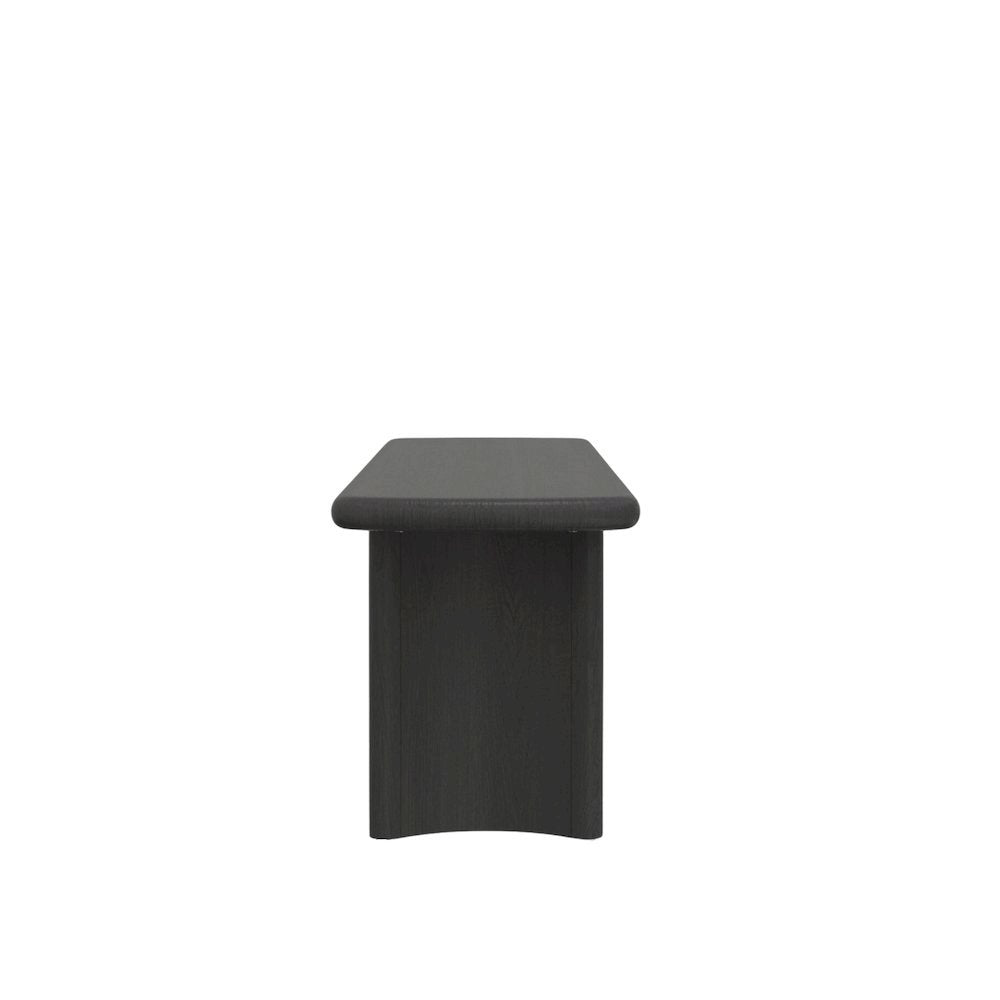 Black Modern Dining Bench with Sturdy Frame and Comfortable Seating