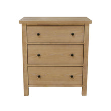 Three Drawer Small Chest with Modern Farmhouse Design and Sturdy Build