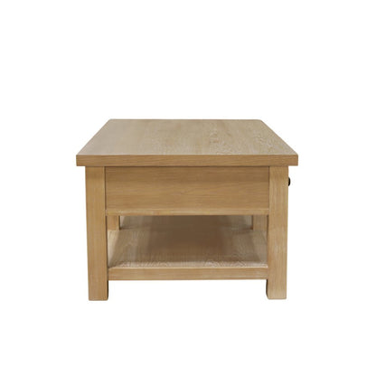 Modern Farmhouse Coffee Table with Sturdy Construction and Single Piece Design