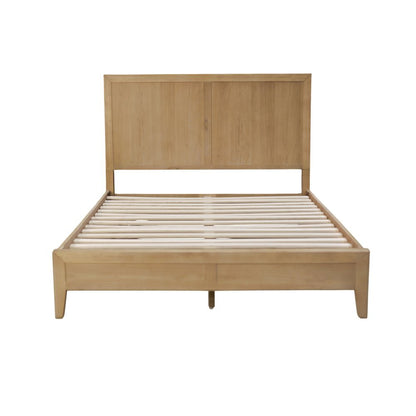 Queen Platform Bed Modern Farmhouse Design Single Piece Durable Construction