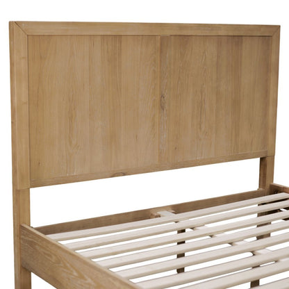 Queen Platform Bed Modern Farmhouse Design Single Piece Durable Construction