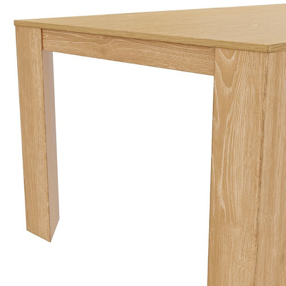 Light Wood Extension Dining Table with Adjustable Height and Transitional Design