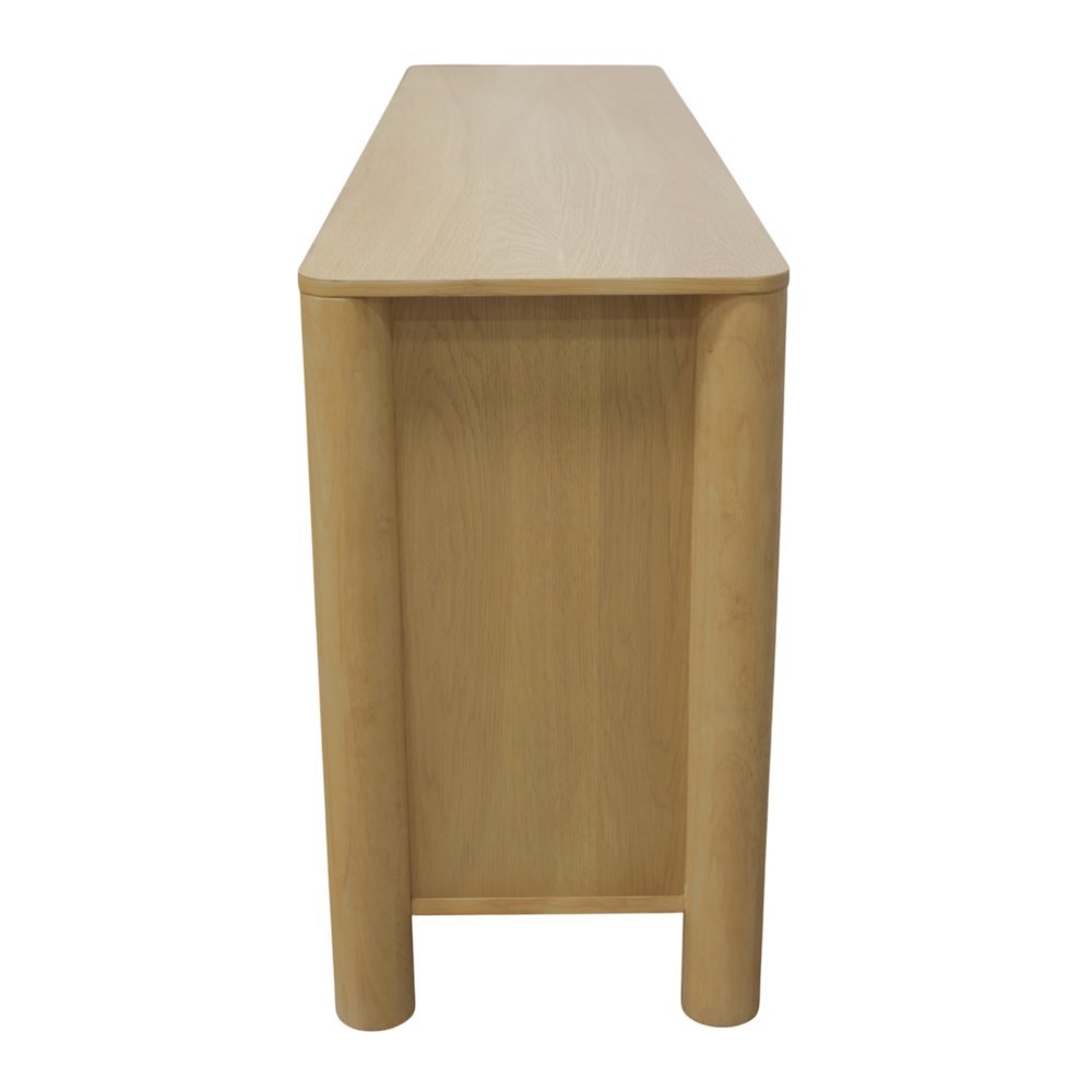 Light Oak Sideboard with Modern Design and Spacious Interior Shelf Storage