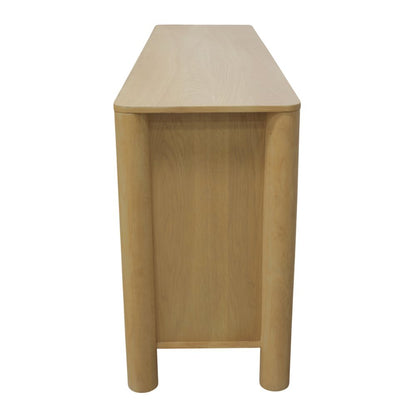 Light Oak Sideboard with Modern Design and Spacious Interior Shelf Storage