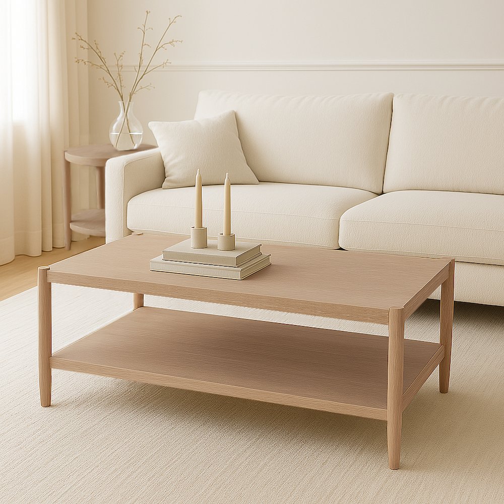 Sinclair Rectangular Coffee Table, Natural