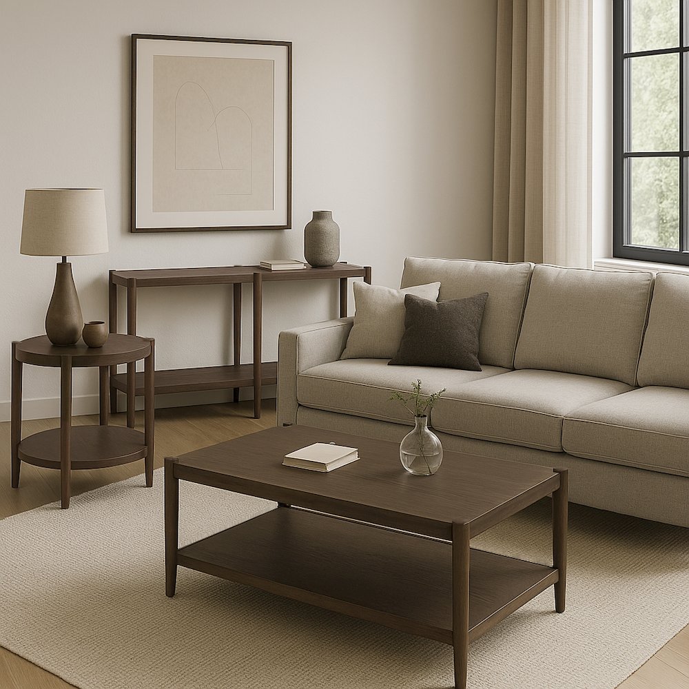 Sinclair Rectangular Coffee Table, Walnut