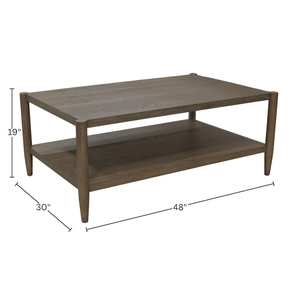 Sinclair Rectangular Coffee Table, Walnut