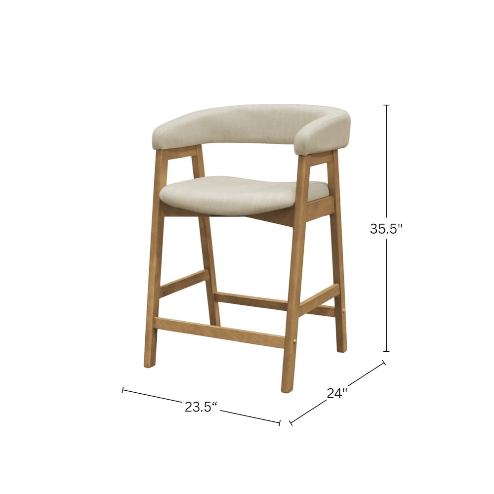 Cove Counter Height Chairs, Natural (Set of 2)
