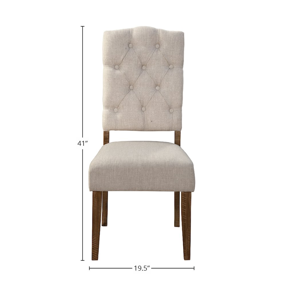 Newberry Set of 2 Side Chairs, Medium Brown