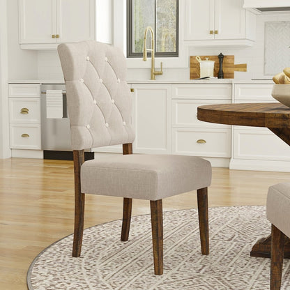 Newberry Set of 2 Side Chairs, Medium Brown