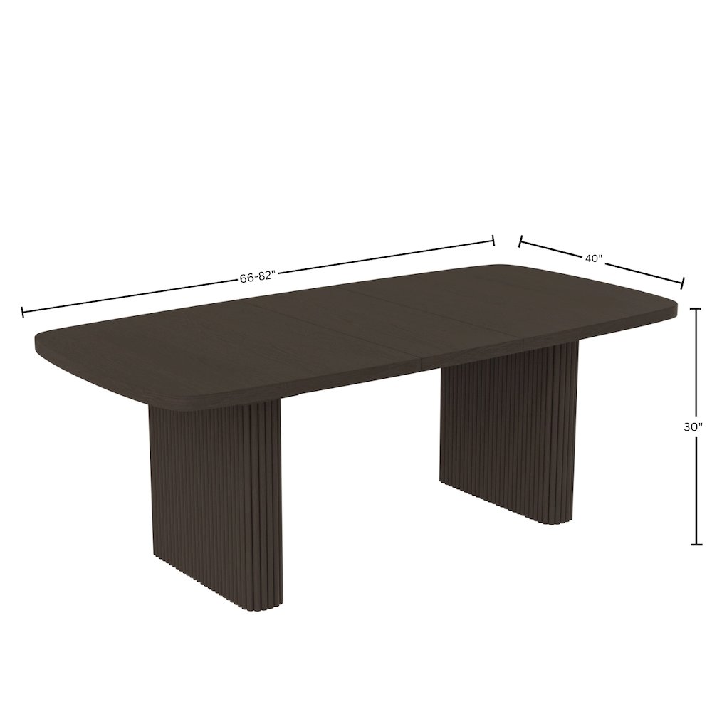 Reba Rectangular Dining Table, Black