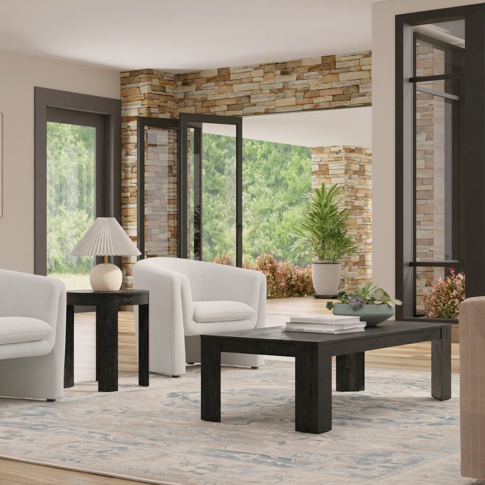 Carter Rectangular Coffee Table, Black