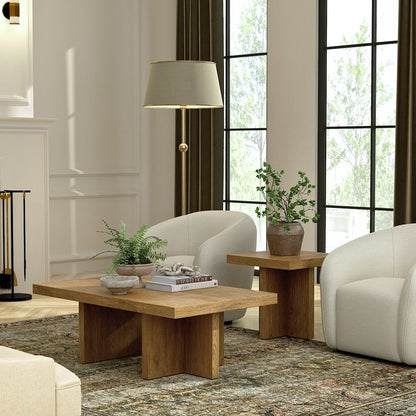 Donte Rectangular Coffee Table, Oak
