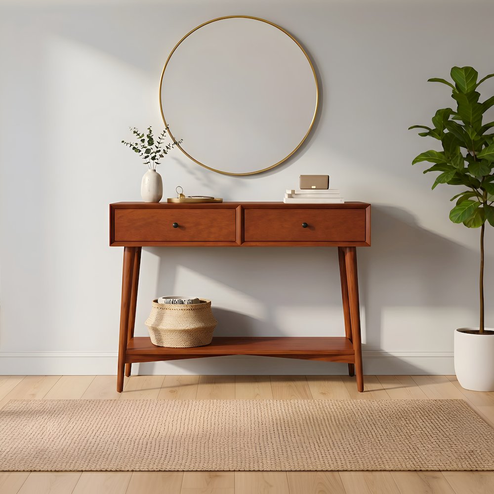Flynn Console Table, Chestnut