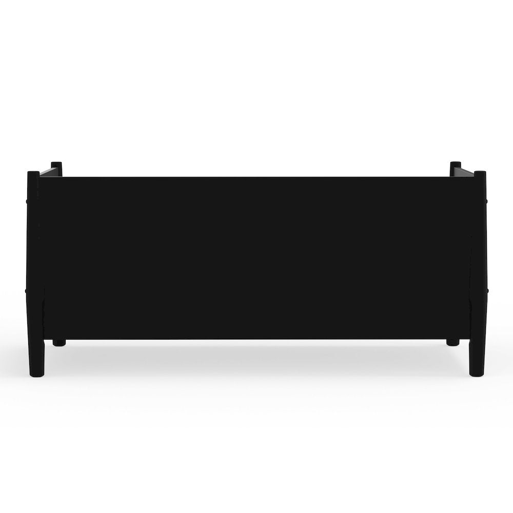 Flynn Mid Century Modern Twin Size Day Bed, Black