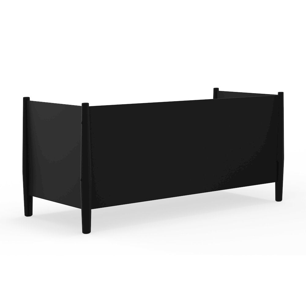 Flynn Mid Century Modern Twin Size Day Bed, Black