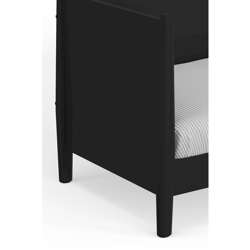 Flynn Mid Century Modern Twin Size Day Bed, Black