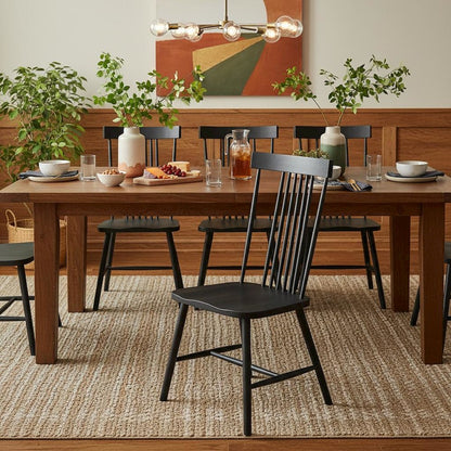 Black Side Chair Modern Farmhouse Design with Comfortable Seating