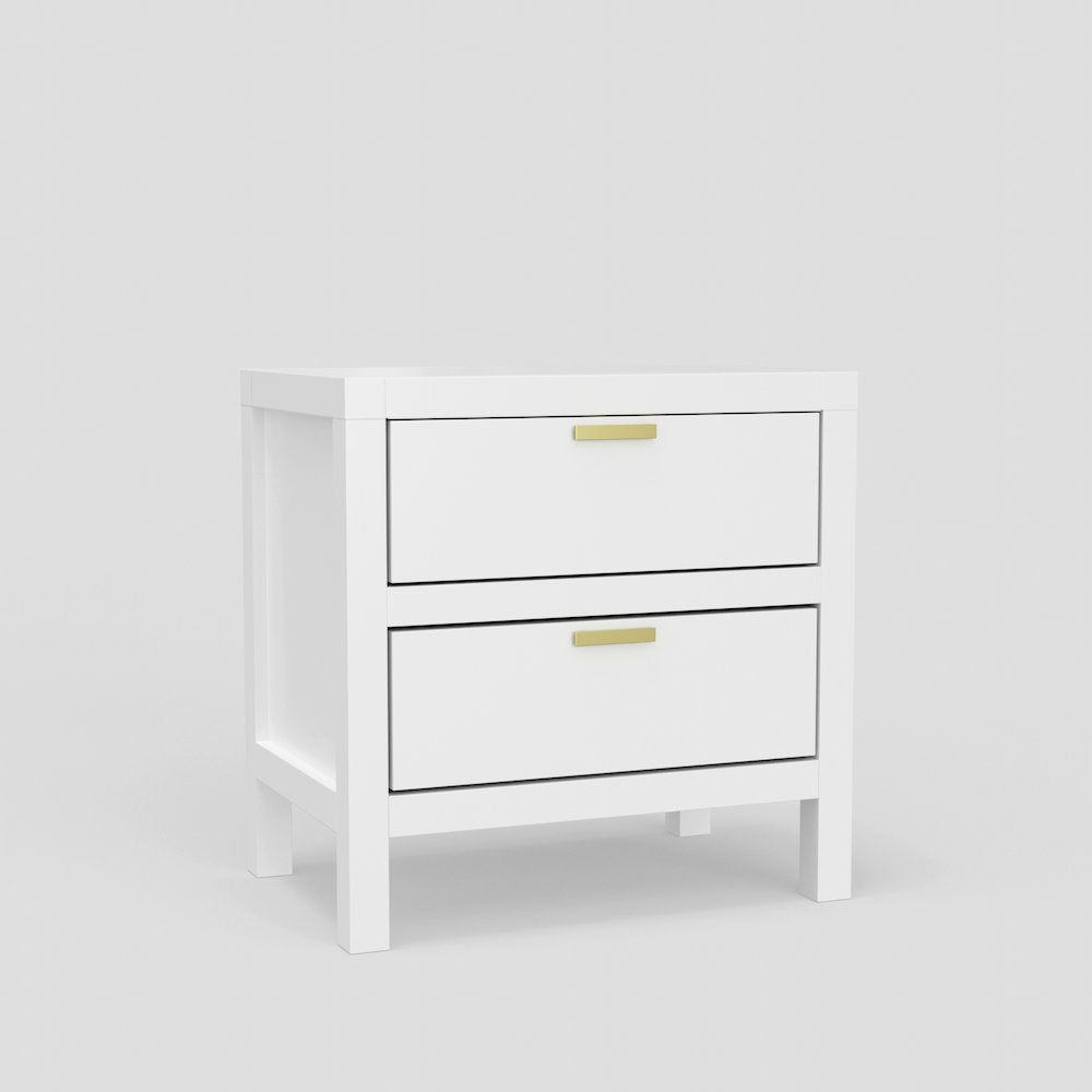 Carmel 2 Drawer Nightstand, White