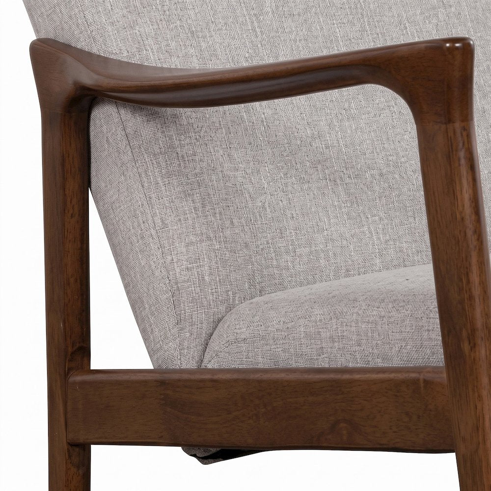 Starlight Canyon Home Lounge Chair, Medium Brown Frame, Light Grey Cushions