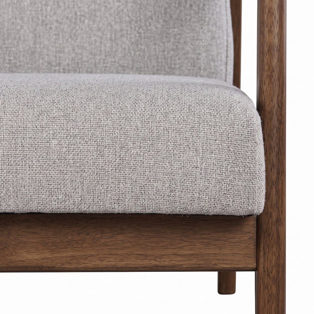 Starlight Canyon Home Lounge Chair, Medium Brown Frame, Light Grey Cushions