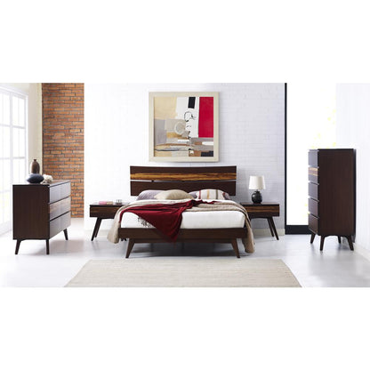 Azara California King Platform Bed, Sable