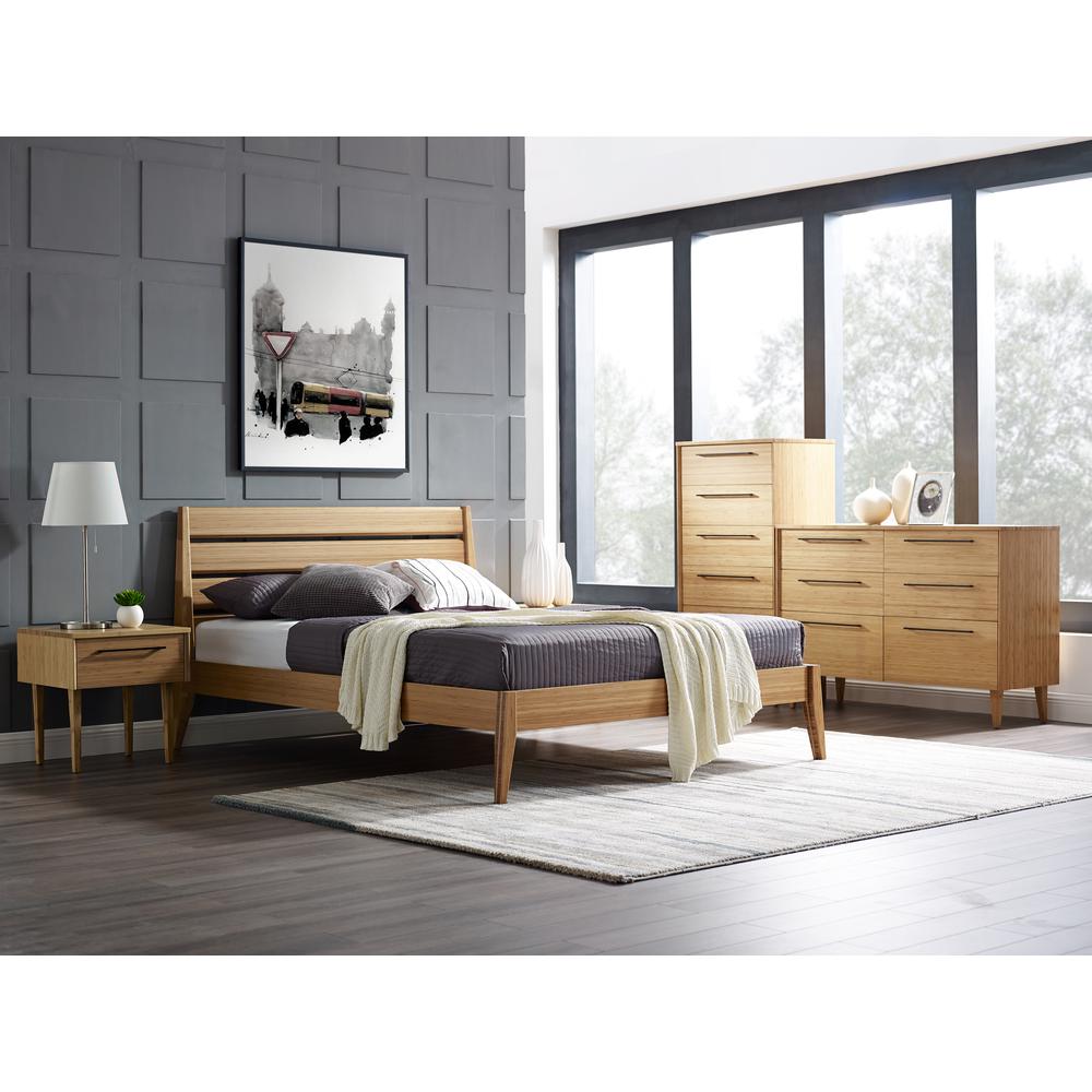 Sienna Eastern King Platform Bed, Caramelized