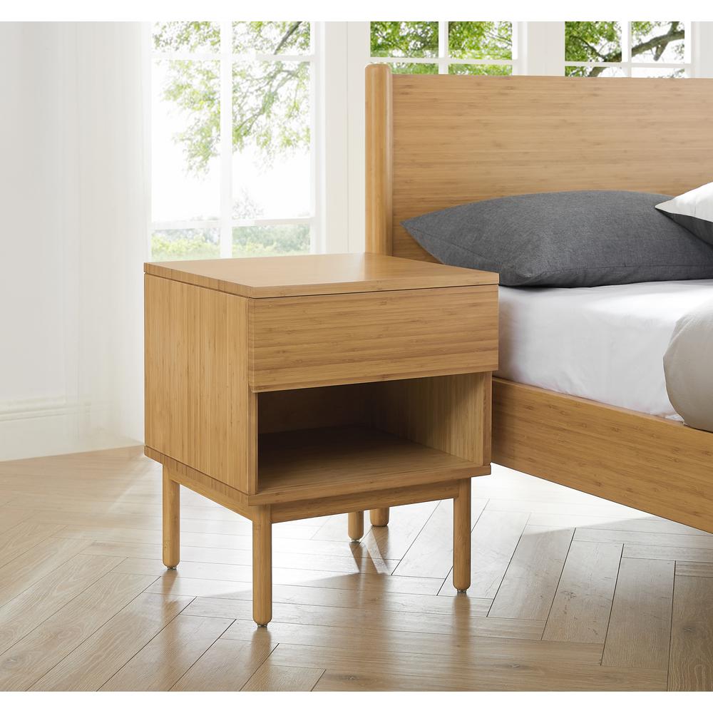 Ria 1 Drawer Nightstand, Caramelized