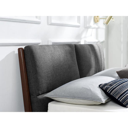 Park Avenue King Platform Bed with Fabric, Ruby