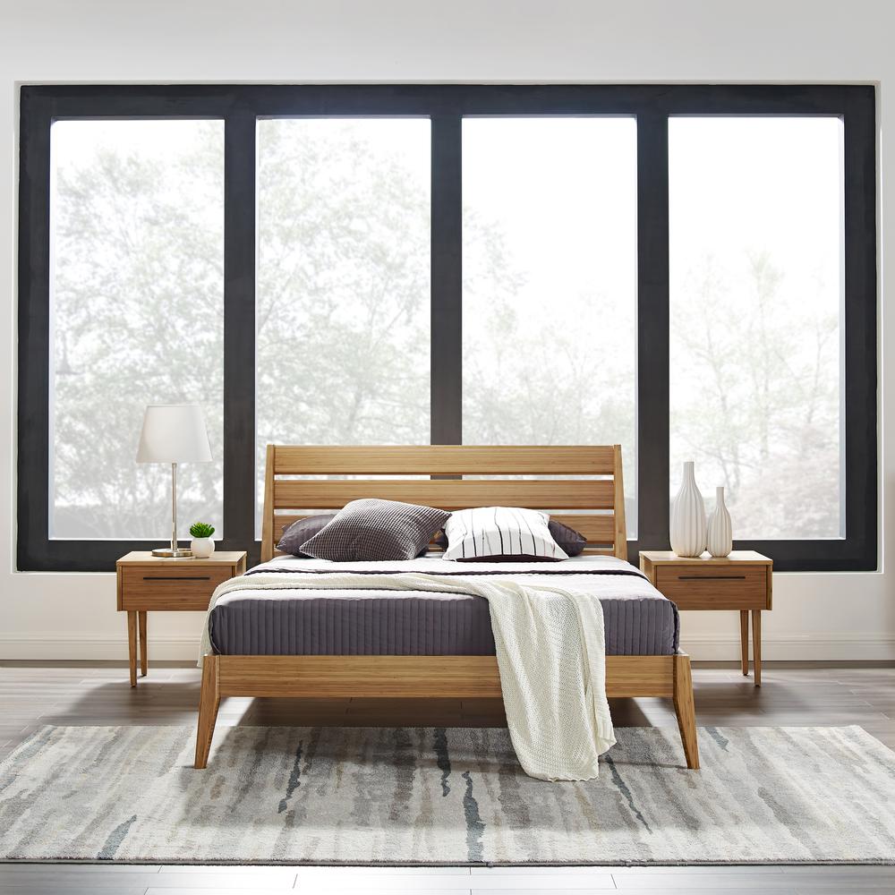 Sienna Queen Platform Bed, Caramelized