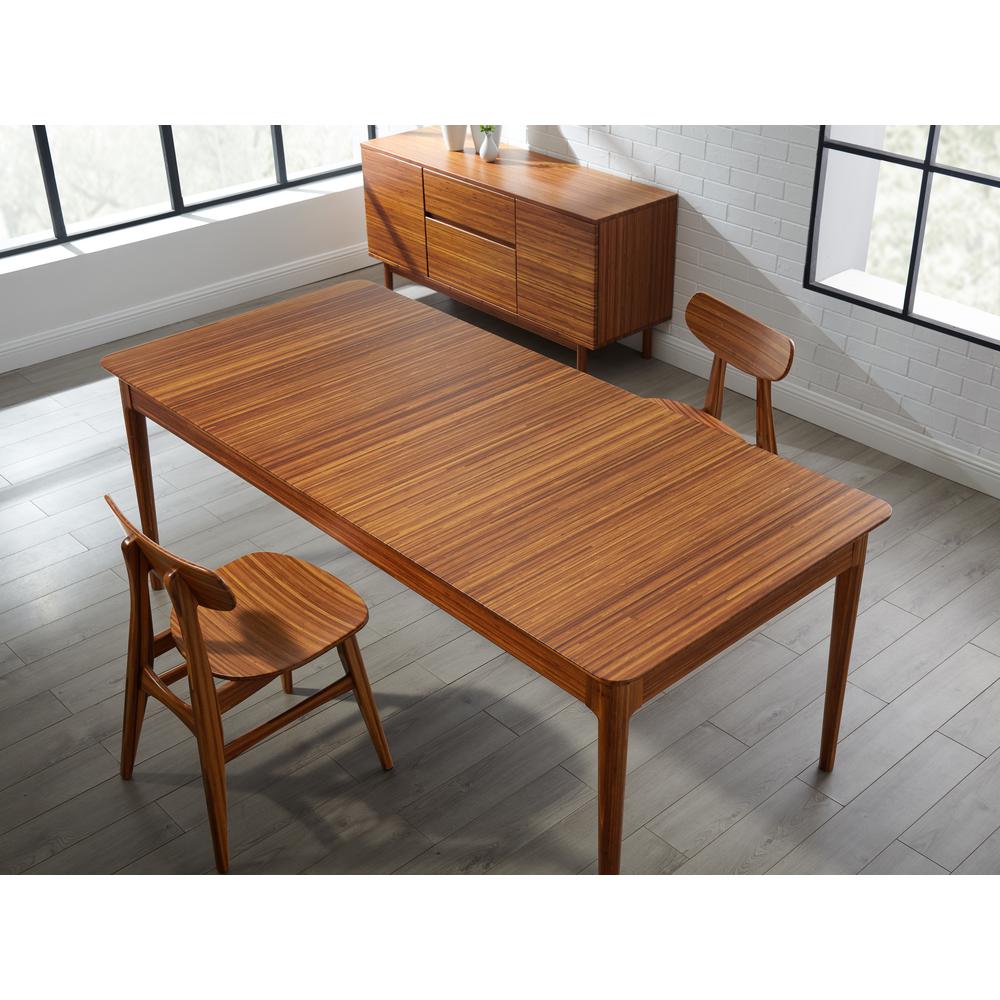 Erikka 110" Double-Leaves Extension Dining Table, Amber