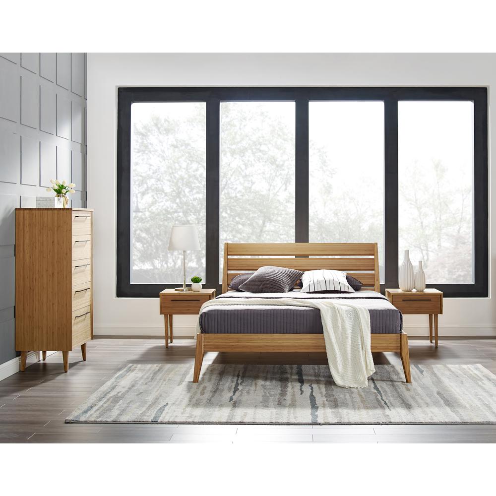 Sienna Queen Platform Bed, Caramelized