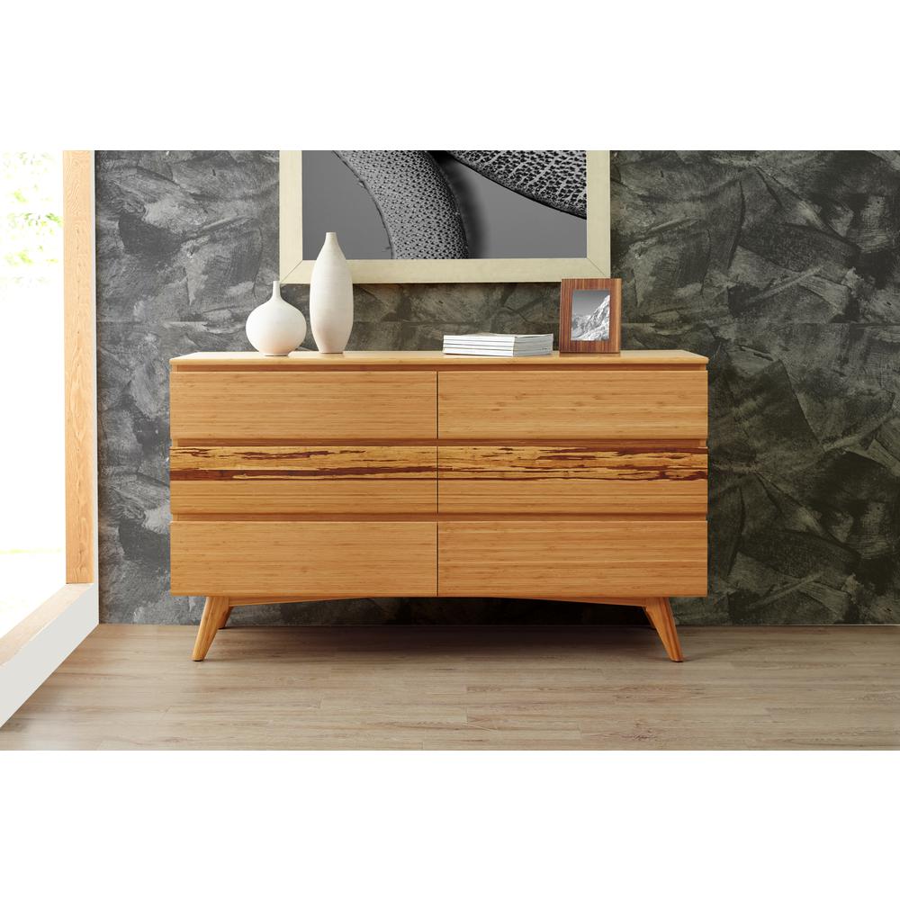 Azara Six Drawer Double Dresser, Caramelized