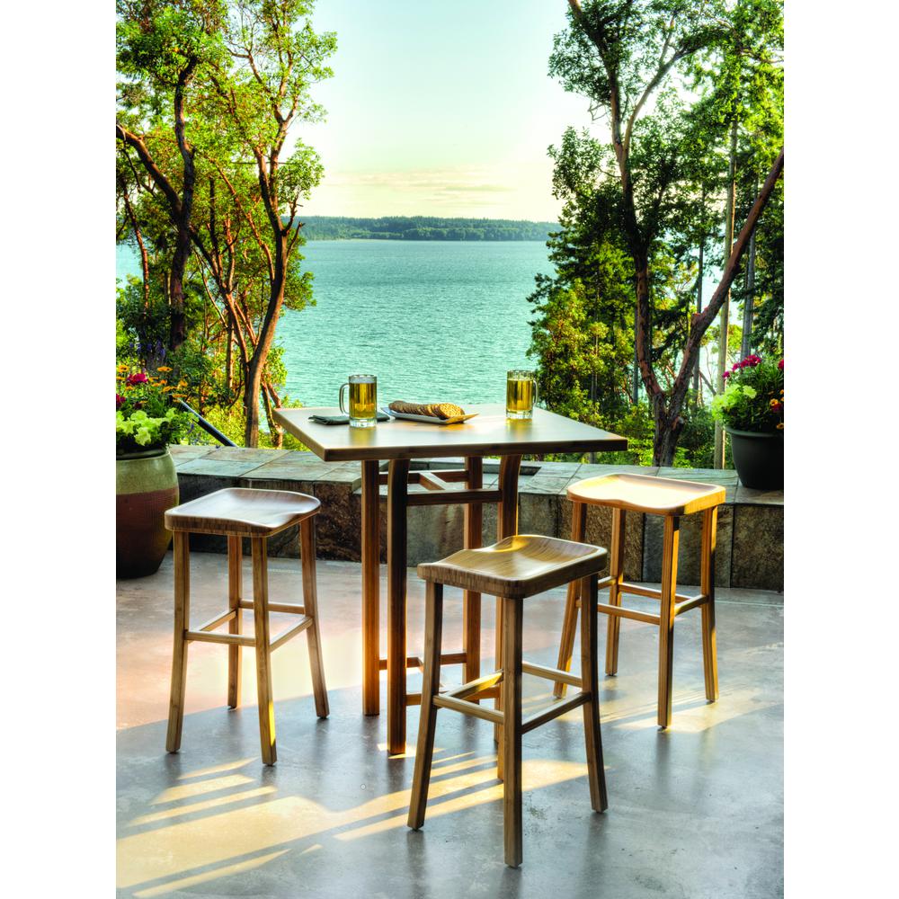 Tulip Bar Height Stool, Caramelized, (Set of 2)