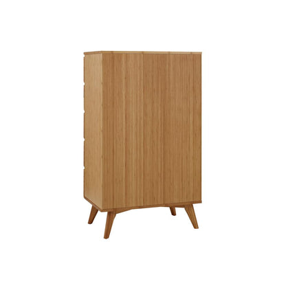 Azara Five Drawer High Chest, Caramelized