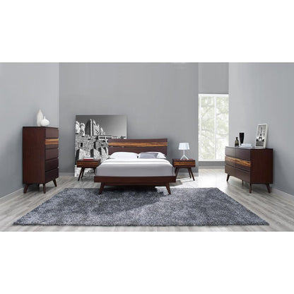 Azara California King Platform Bed, Sable