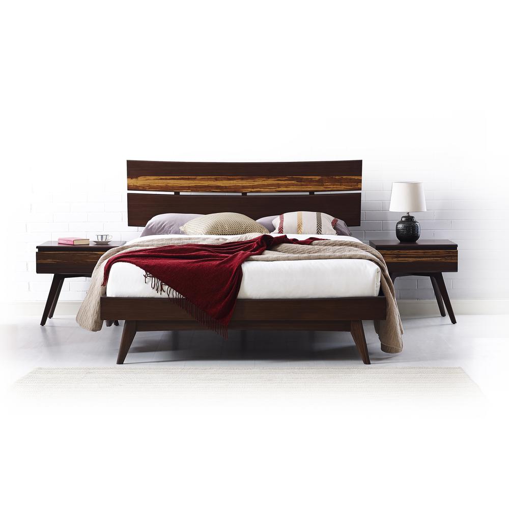 Azara California King Platform Bed, Sable