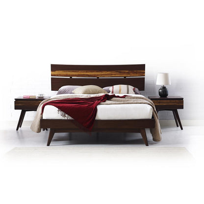 Azara California King Platform Bed, Sable