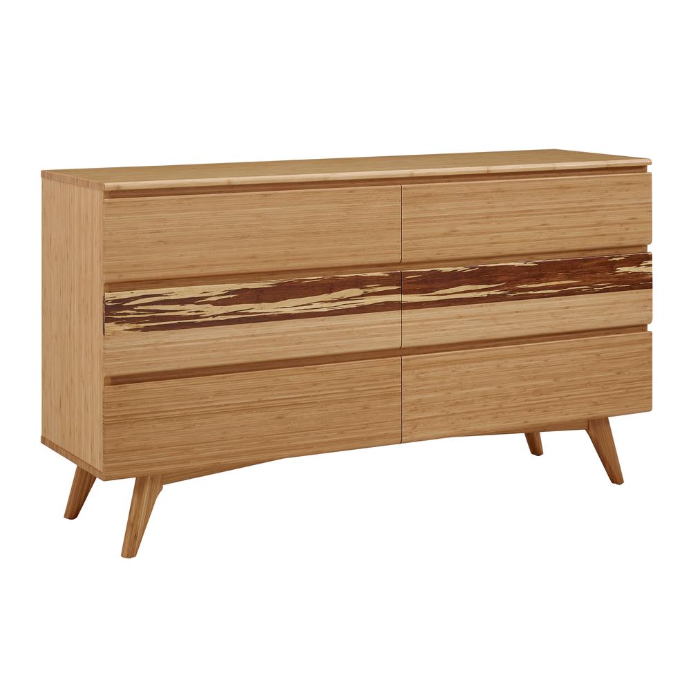 Azara Six Drawer Double Dresser, Caramelized