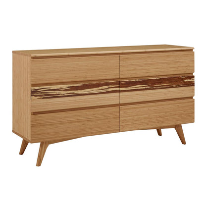 Azara Six Drawer Double Dresser, Caramelized