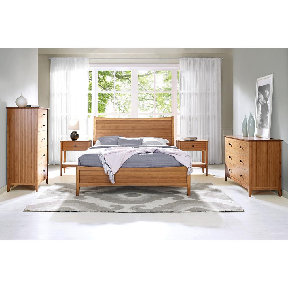 Willow Queen Platform Bed, Caramelized
