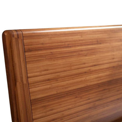 Amber Bamboo Queen Platform Bed – Wooden Bed Frame Queen Size Design