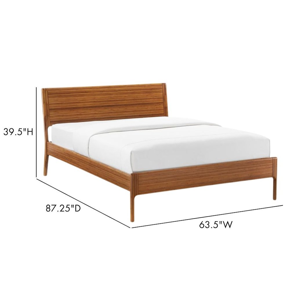 Amber Bamboo Queen Platform Bed – Wooden Bed Frame Queen Size Design
