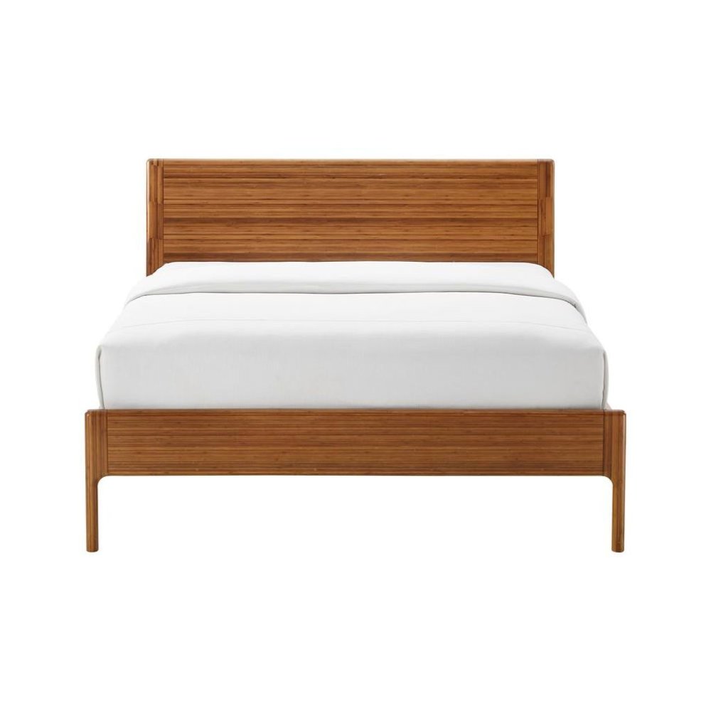 Amber Bamboo Queen Platform Bed – Wooden Bed Frame Queen Size Design