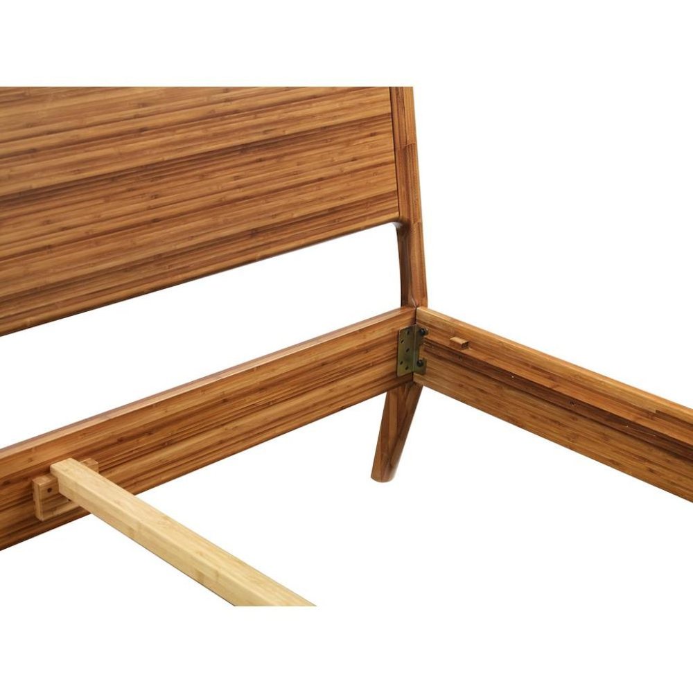 Amber Bamboo Queen Platform Bed – Wooden Bed Frame Queen Size Design