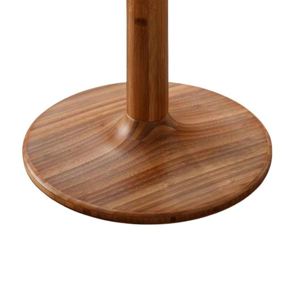 Amber Bamboo Side Table – Solid Wood Minimalist End Table for Living Room