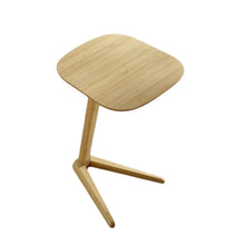 Beige Bamboo Side Table – Solid Wood Minimalist End Table in Wheat Finish