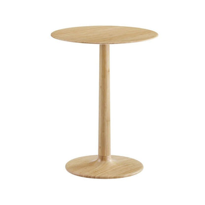 Solid Bamboo Side Table, Wood Minimalist End Table for Living Room, Wheat Finish