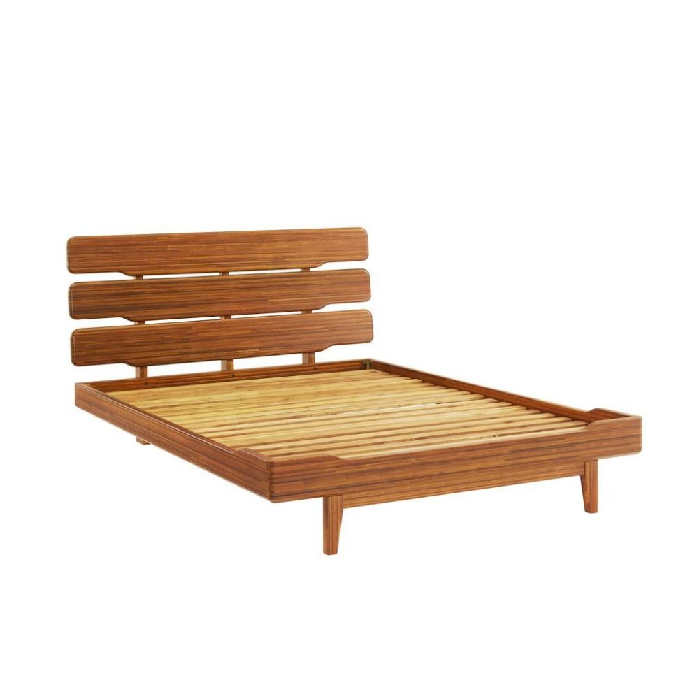 Amber Bamboo Queen Platform Bed Frame – Wooden Bed Frame Queen Size