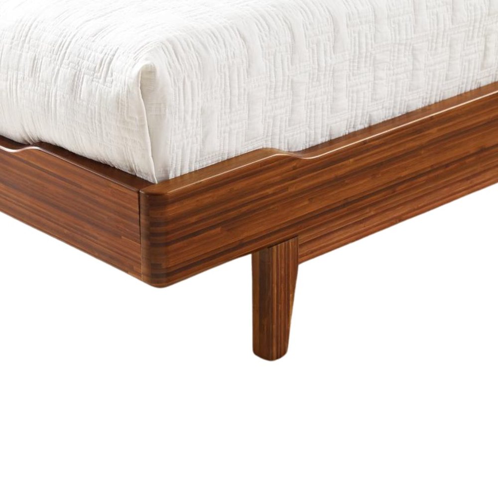 Amber Bamboo Queen Platform Bed Frame – Wooden Bed Frame Queen Size